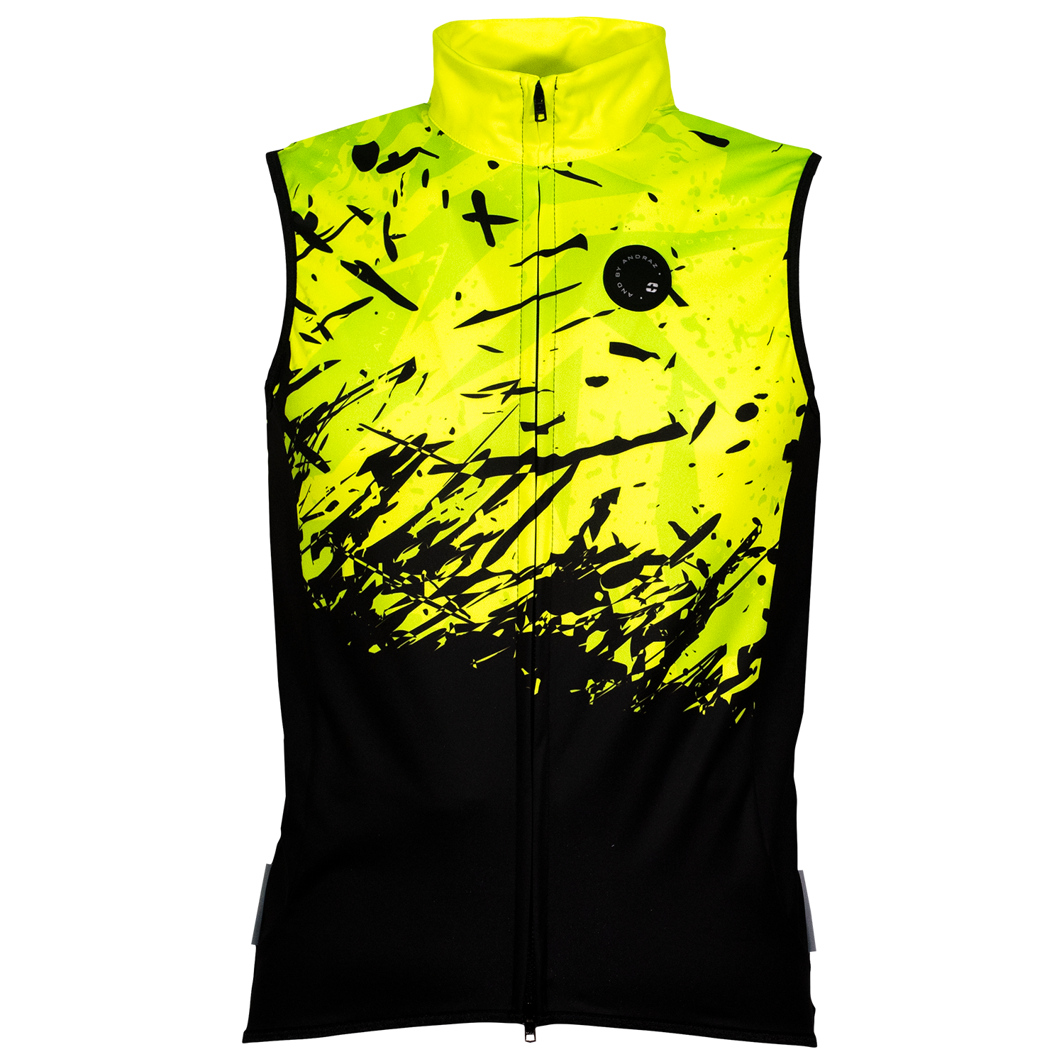 andBELL VEST moški telovnik - FLUO RUMENA/ČRNA
