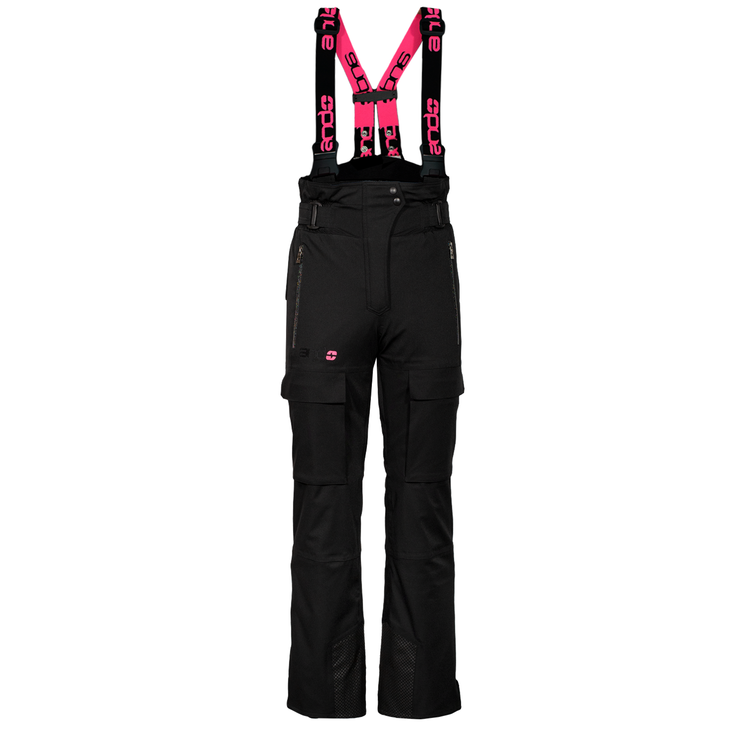 andBRITTA - hlače ženske hlače - ČRNA/FLUO FUKSIJA