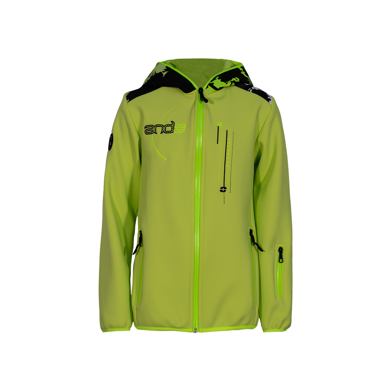 andCIAN fantovski windstop - PISTACIJA/ČRNA/FLUO RUMENA