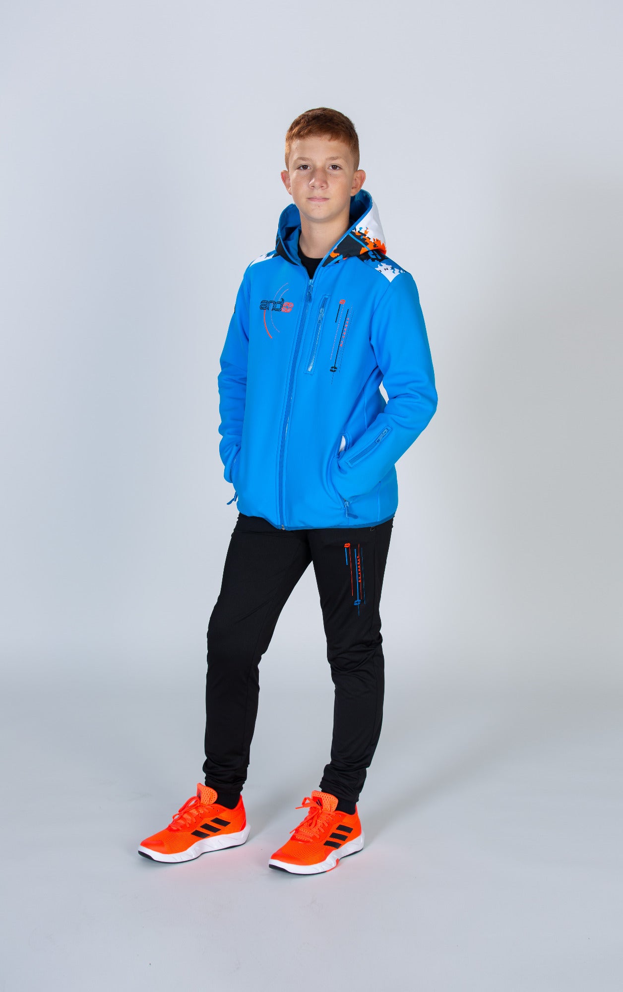 andCIAN fantovski windstop - Ž.MODRA/ČRNA/FLUO ORANŽ