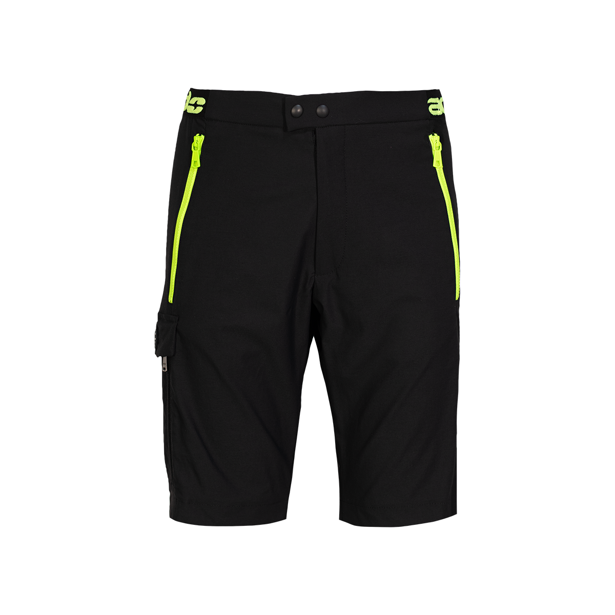 andDEMM moške bermuda hlače - ČRNA/FLUO RUMENA