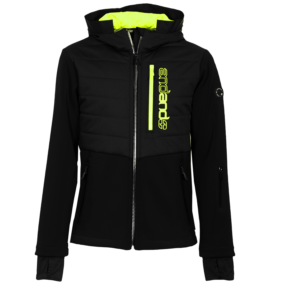 andPASCAL moški windstop - ČRNA/FLUO RUMENA