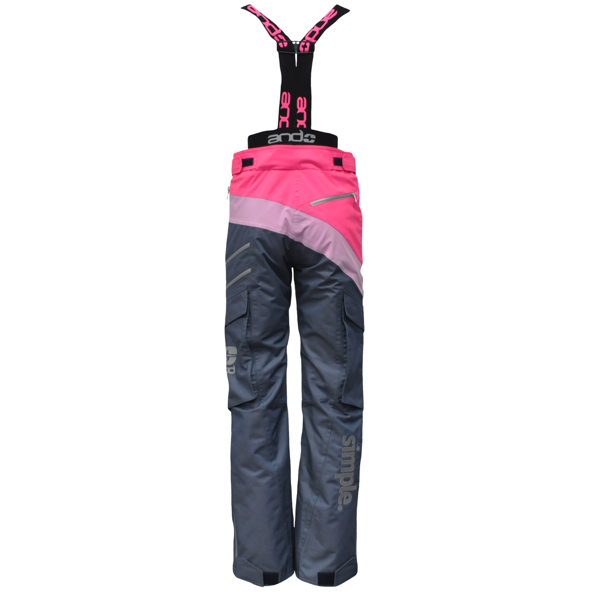 andSnowoman - hlače ženske hlače - JEANS MODRA/FLUO FUKSIJA