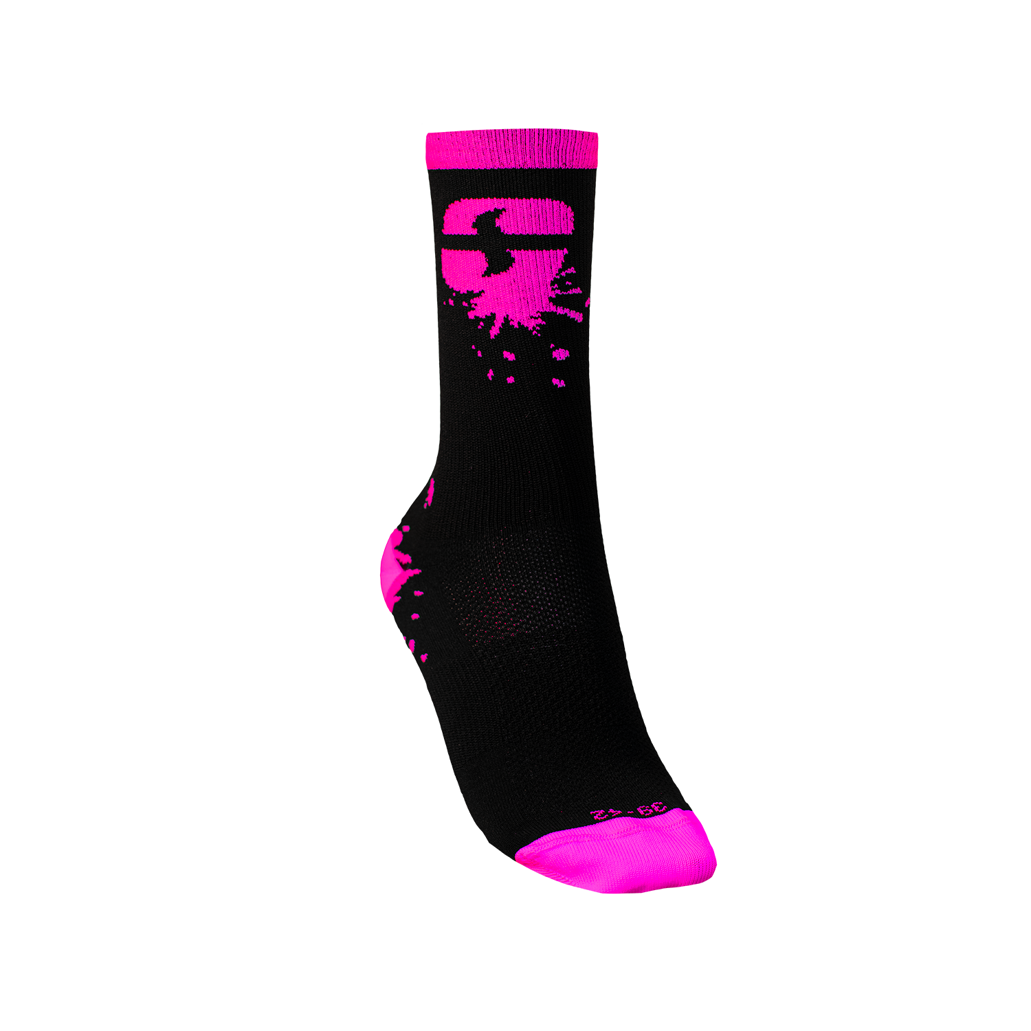 andSOCKHI24 nogavice - ČRNA/FLUO FUKSIJA - 43-46