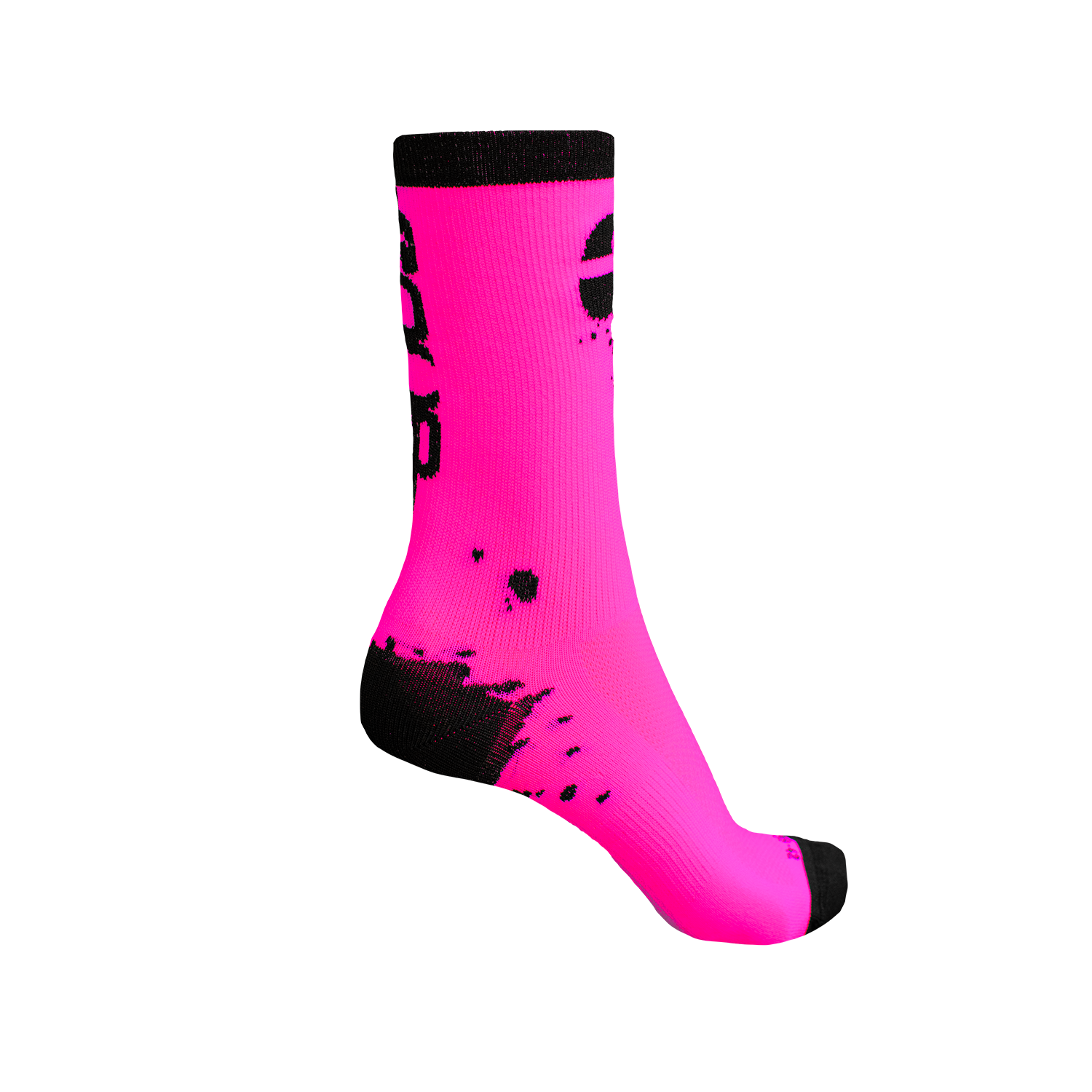 andSOCKHI24 nogavice - FLUO FUKSIJA/ČRNA - 43-46