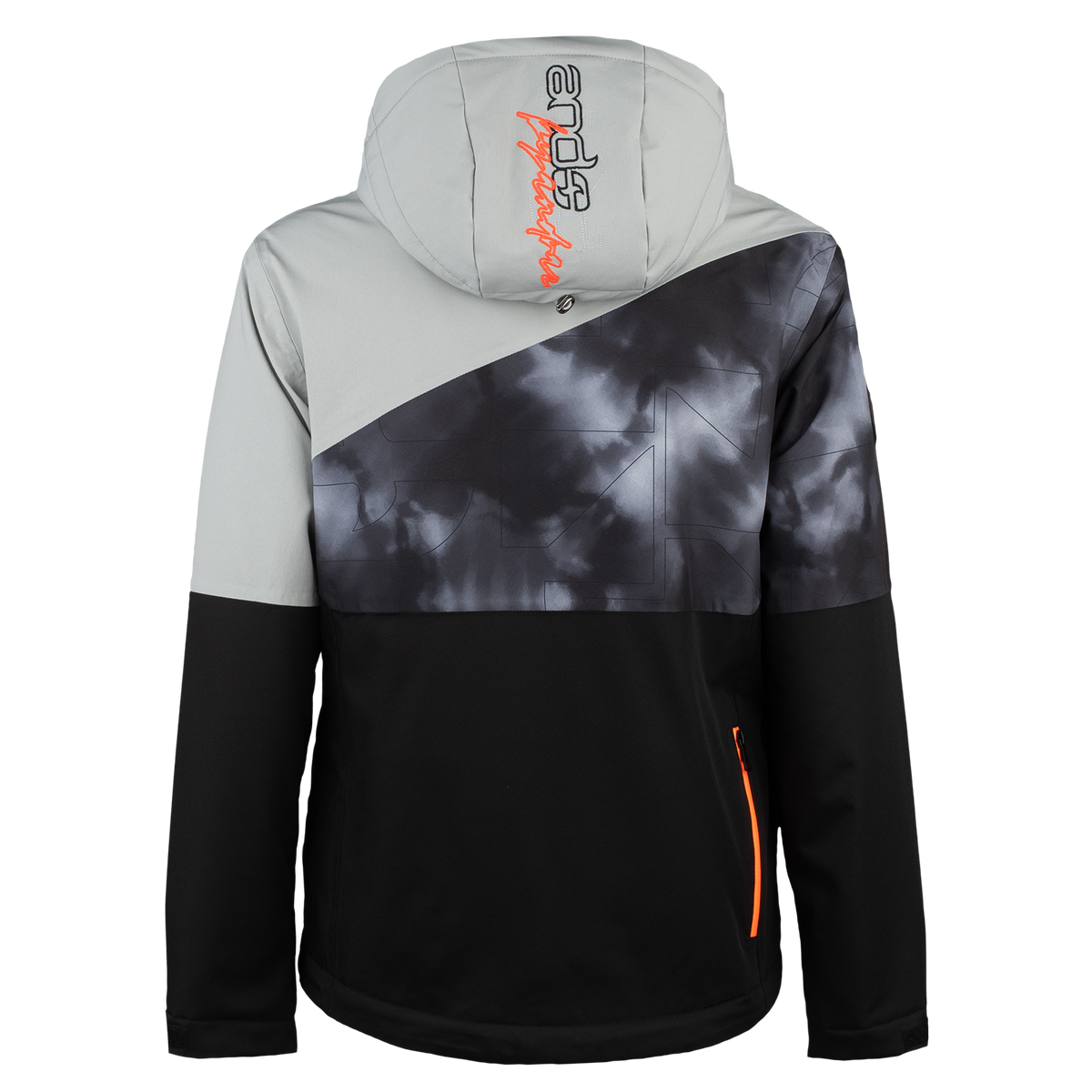 andALGOT - MJ moška bunda - ČRNA/SV.SIVA/FLUO ORANŽ