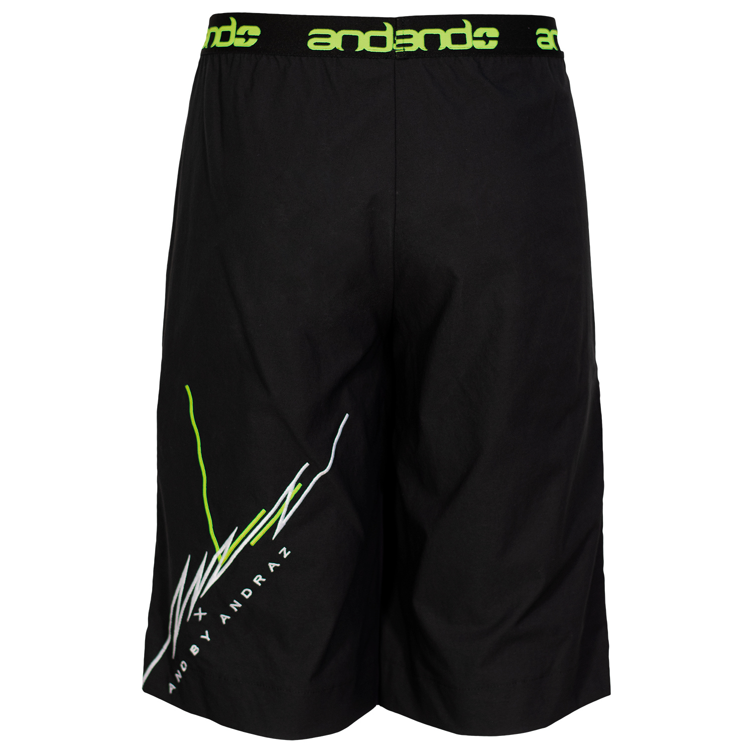 andANŽE - HLAČE moške bermuda - ČRNA/FLUO RUMENA
