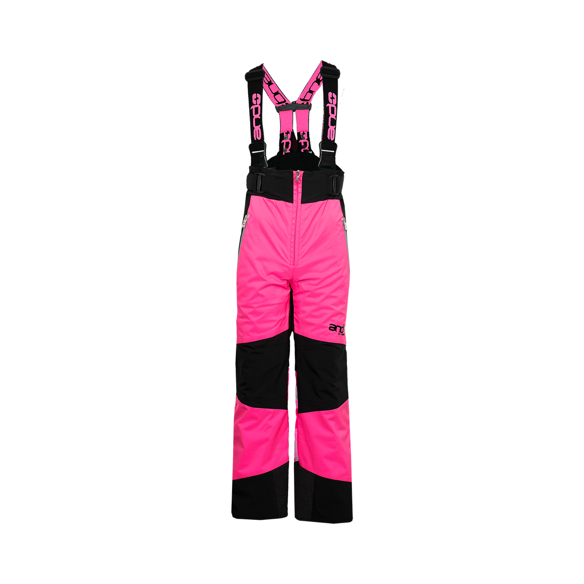 andAVE - Hlače dekliške hlače - ČRNA/FLUO FUKSIJA