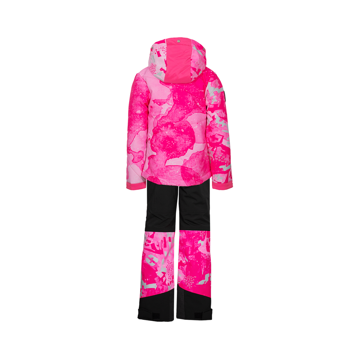 andAVE - Hlače dekliške hlače - ČRNA/FLUO FUKSIJA