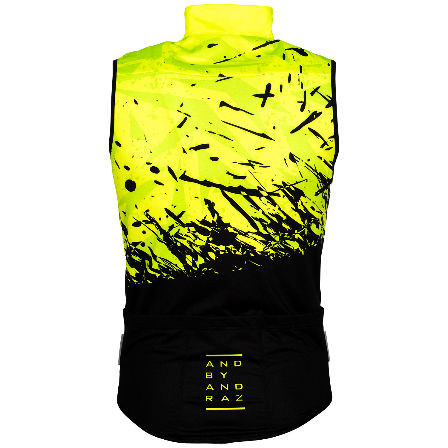 andBELL VEST moški telovnik - FLUO RUMENA/ČRNA