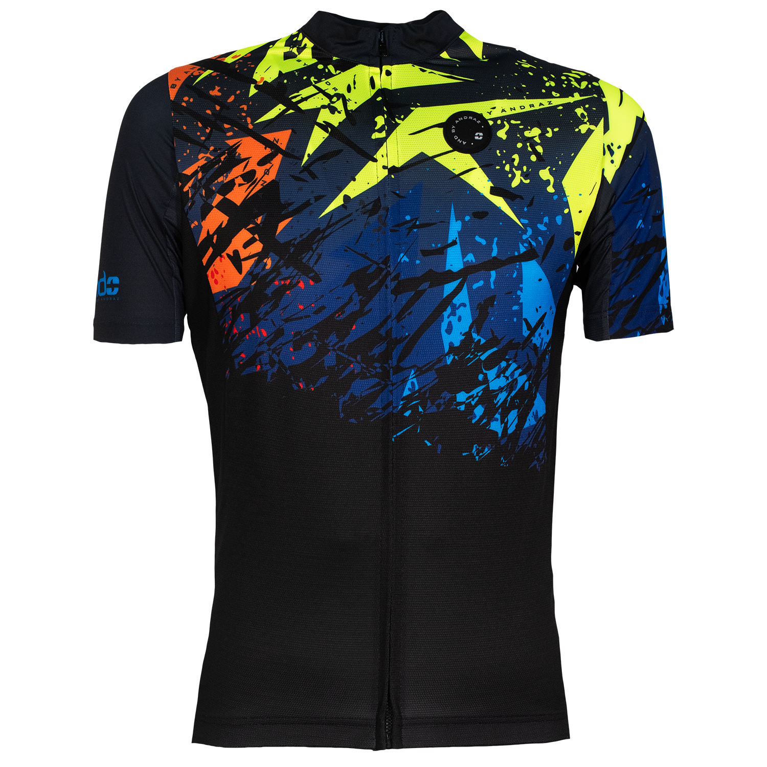 andBELL KR EXP moška majica - ČRNA/R.MODRA/FLUO RUMENA