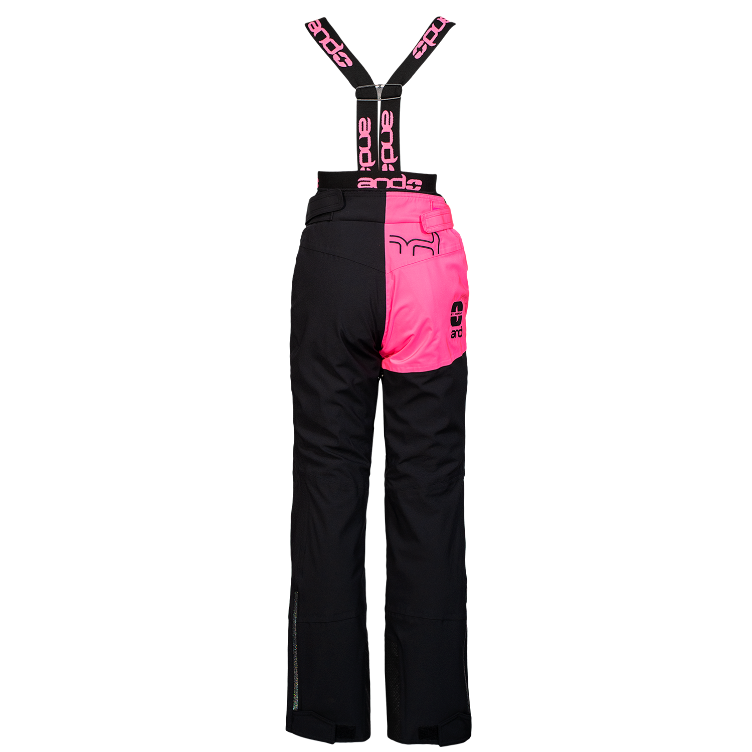 andINSTRUCTOR -hlače ženske hlače - ČRNA/FLUO FUKSIJA/SREBRNA
