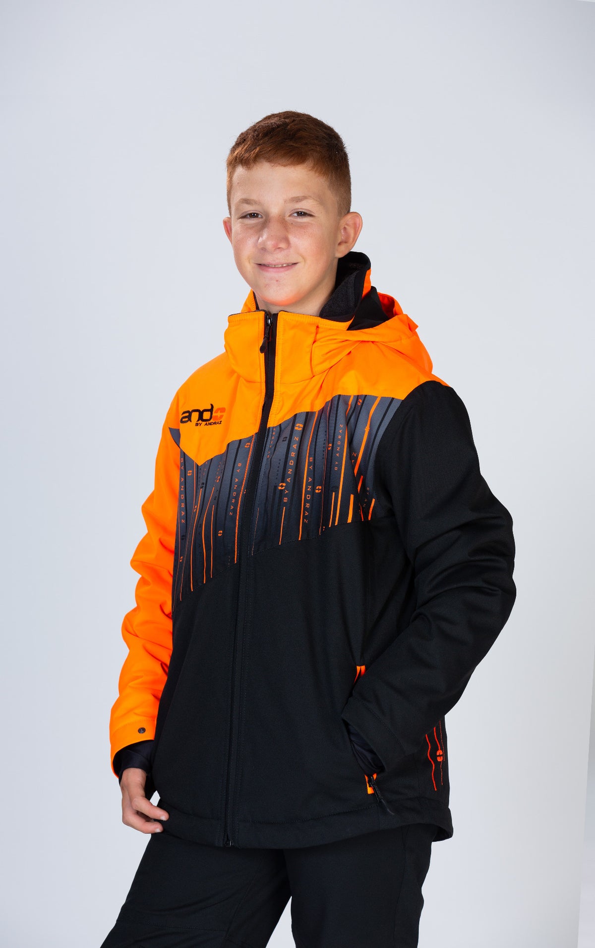andLAN - H fantovske hlače - ČRNA/FLUO RUMENA