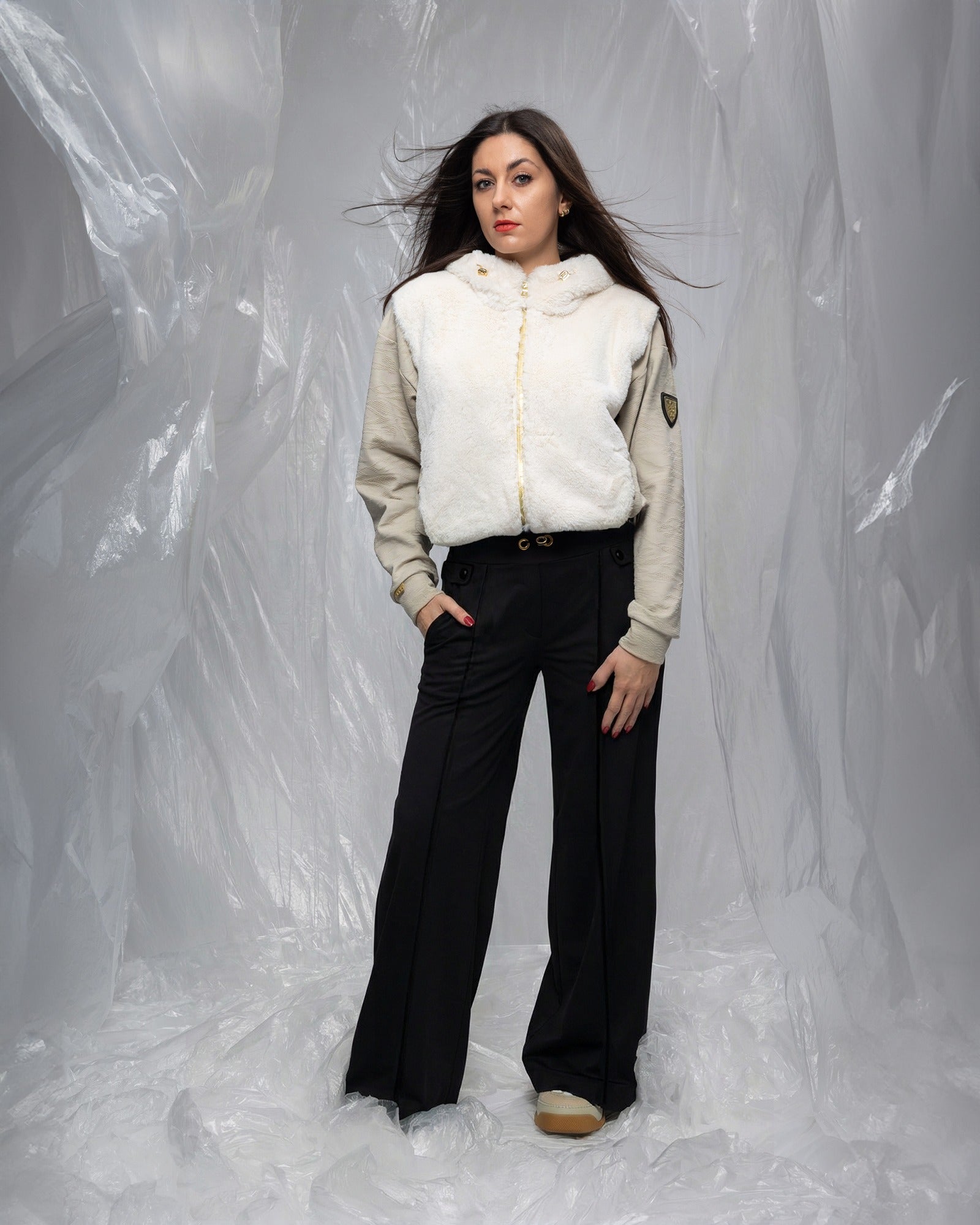 andLIBRA ženske hlače - T.MODRA/SREBRNA/KOLEKCIJA
