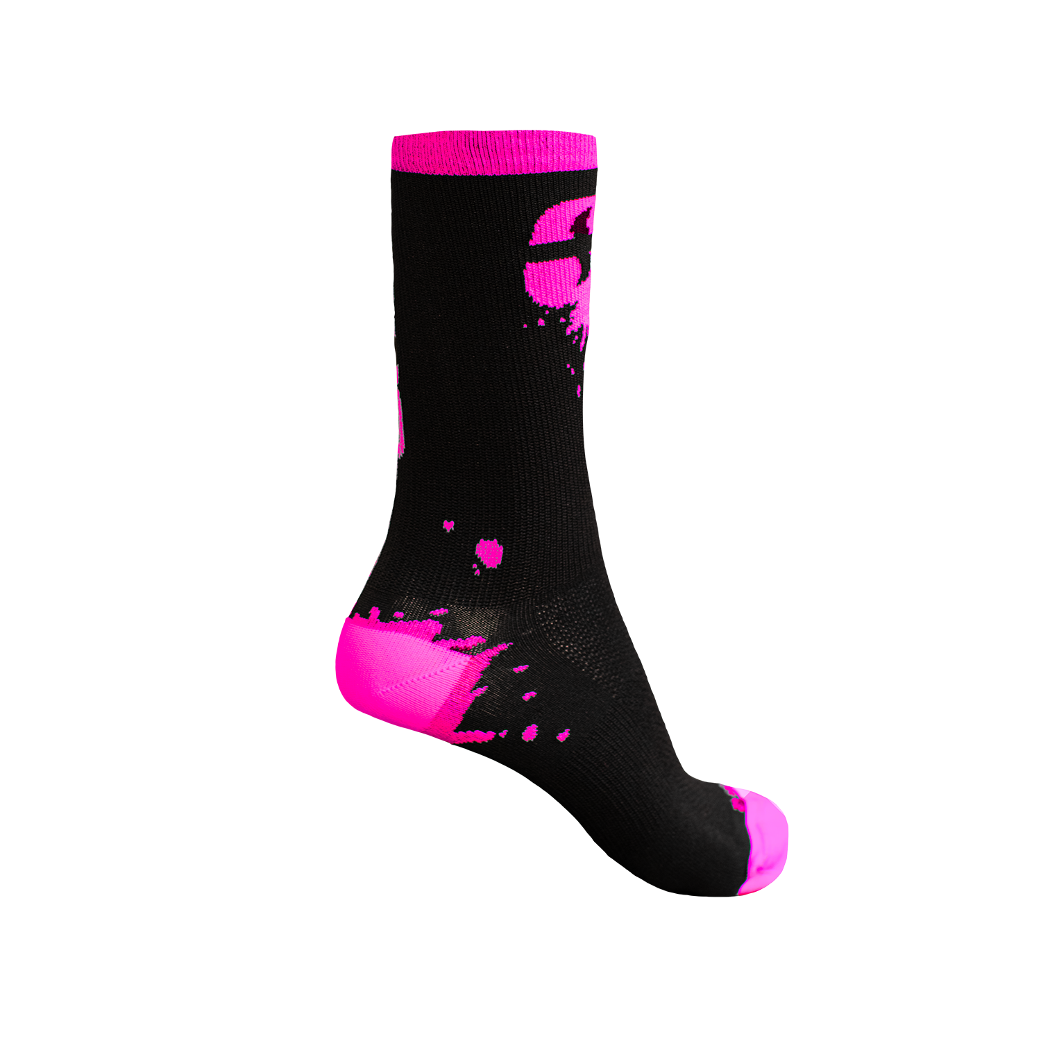 andSOCKHI24 nogavice - ČRNA/FLUO FUKSIJA - 43-46