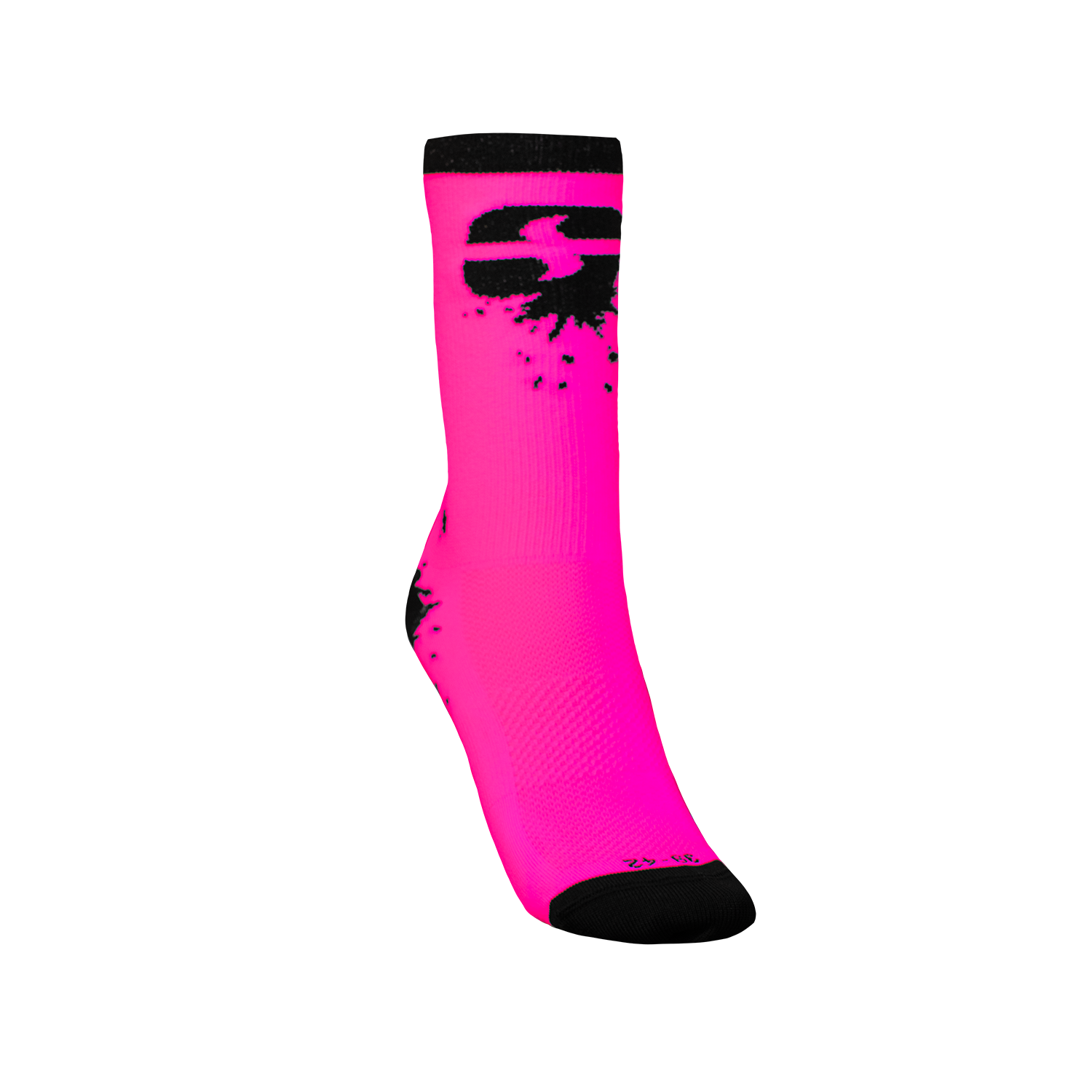 andSOCKHI24 nogavice - FLUO FUKSIJA/ČRNA - 43-46