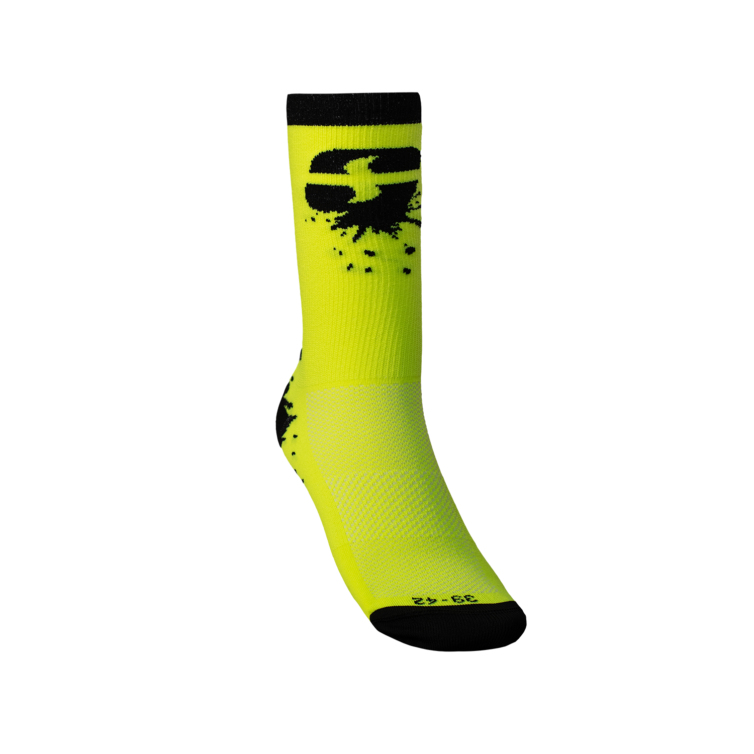 andSOCKHI24 nogavice - FLUO RUMENA/ČRNA - 43-46