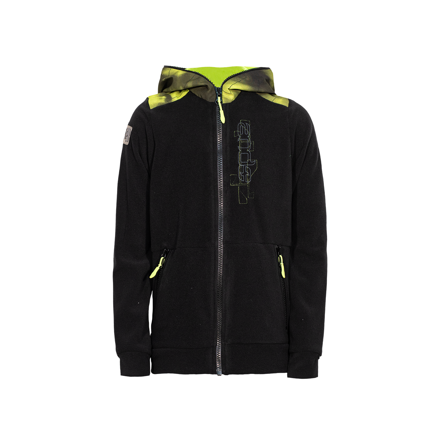 andTHEO fantovski termovelur - ČRNA/FLUO RUMENA